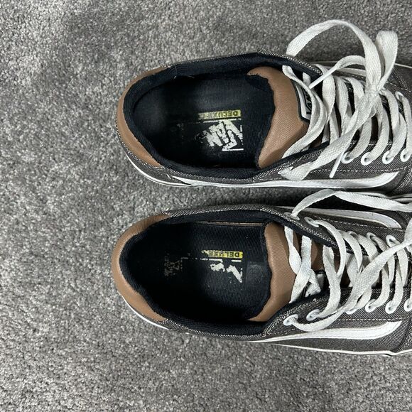 Vans Ward DX Mens Size 12 Gray Brown Casual Low Top Deluxe Comfort Skate Shoes - Picture 9 of 11